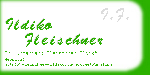 ildiko fleischner business card